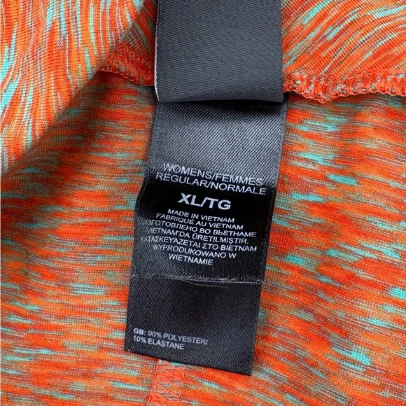 The North Face Cypress Skirt Cinch Ruched Orange Teal Spacedye Women's XL - Picture 6 of 6